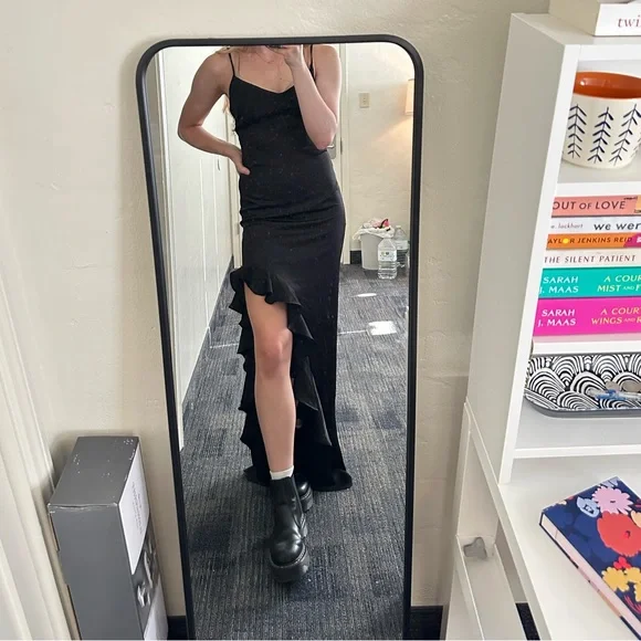 Aqua | Dresses | Aqua Brand Black Asymmetrical Maxi Dress Highlow With Ruffle Hem | Poshmark Aqua | Dresses | Aqua Brand Black Asymmetrical Maxi Dress Highlow With Ruffle Hem | Poshmark